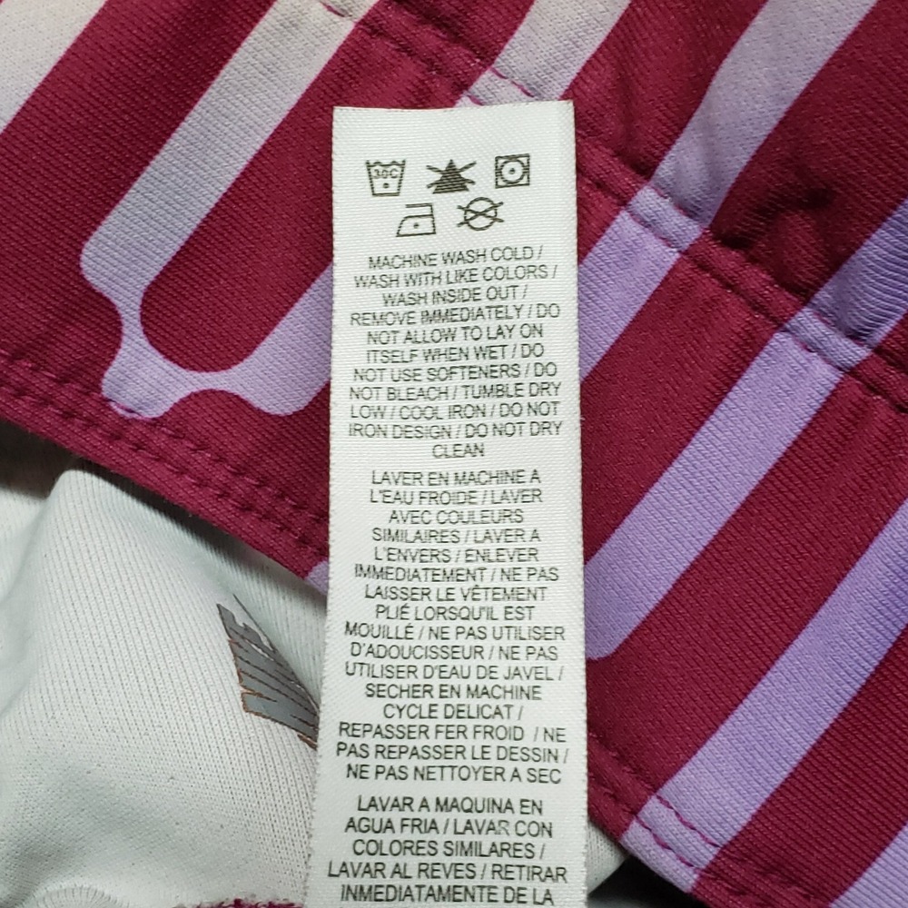 Nike International Swoosh Pants Womens S Pink Silver Geometric Pull On - Picture 13 of 13